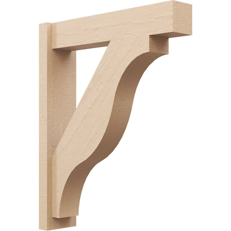 Ekena Millwork 6-in W x 26-in D x 32-in H Funston Block Rough Cedar Woodgrain TimberThane Outlooker, Primed Tan OUTUR060X26X32FST44RCPR